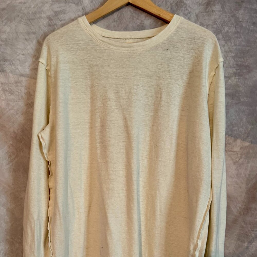 Free People Long SLeeve Light Weight Comfy Shirt w/ Inside out stitching - SMALL
